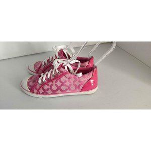 Coach PINK tennis shoes Barrett sneakers sz 9 Preowned SWEET FIND!!